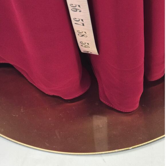 AW BRIDAL 16 2X plus burgundy Aderes bridesmaid formal party maxi dress NEW B135 - Picture 5 of 10